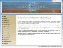 Tablet Screenshot of coastalphysiciansmedicalgroup.com